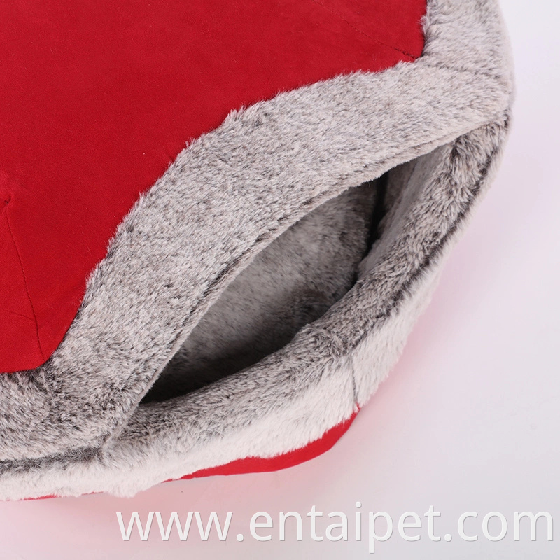 Economic High Quality Orange Suede Material Pet Bed for Cats